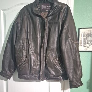 Evan Picone‎ Men's Brown Leather Jacket